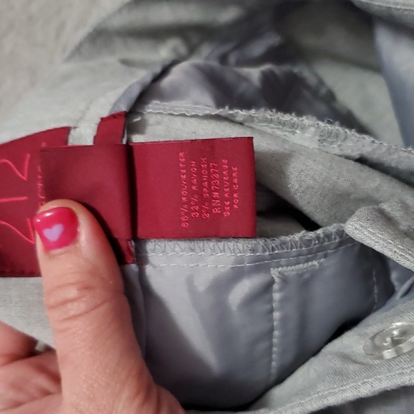 Light gray mid rise loose fit trousers - Picture 14 of 17